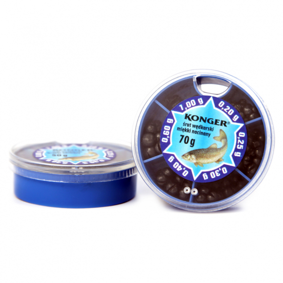 Konger Notched Fine Shots In Box in der Gruppe Haken & Zubehör / Sinkers & Gewichte / Bleie & Split Shots bei Sportfiskeprylar.se (664701070)