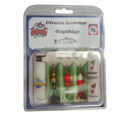 Myran Ausgewählte Favoriten Regenbogenforelle 3-Pack in der Gruppe Köder / Spinner bei Sportfiskeprylar.se (6999-RB)