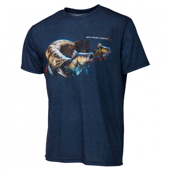 Savage Gear Cannibal Tee, Blue in der Gruppe Kleidung & Schuhe / Kleidung / T-shirts bei Sportfiskeprylar.se (71582r)