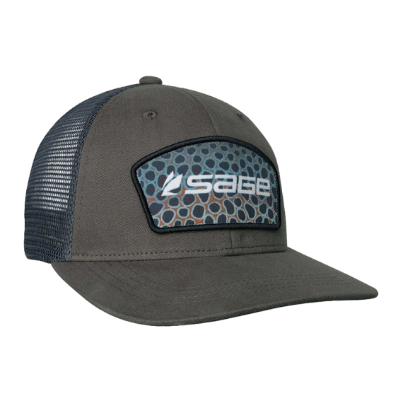 Sage Patch Trucker Green - Brown Trout One Size in der Gruppe Kleidung & Schuhe / Kappen & Kopfbedeckungen / Caps / Trucker-Kappen bei Sportfiskeprylar.se (7248-402-OS)