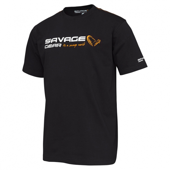 Savage Gear Signature Logo T-Shirt, Black Ink in der Gruppe Kleidung & Schuhe / Kleidung / T-shirts bei Sportfiskeprylar.se (73644r)