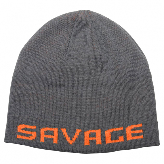 Savage Gear Logo Beanie, Rock Grey/Orange in der Gruppe Kleidung & Schuhe / Kappen & Kopfbedeckungen / Mützen bei Sportfiskeprylar.se (73738)