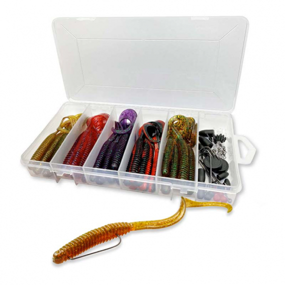 Savage Gear Rib Worm Kit One Size Mix Colors 60pcs in der Gruppe Köder / Köder Sets bei Sportfiskeprylar.se (74015)