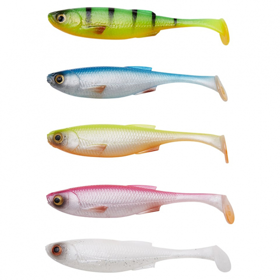 Savage Gear Craft Shad 10cm 6g (5pcs) - Dark Water Mix in der Gruppe Köder / Gummiköder / Barsch Gummifische & Zander Gummifische bei Sportfiskeprylar.se (74099)
