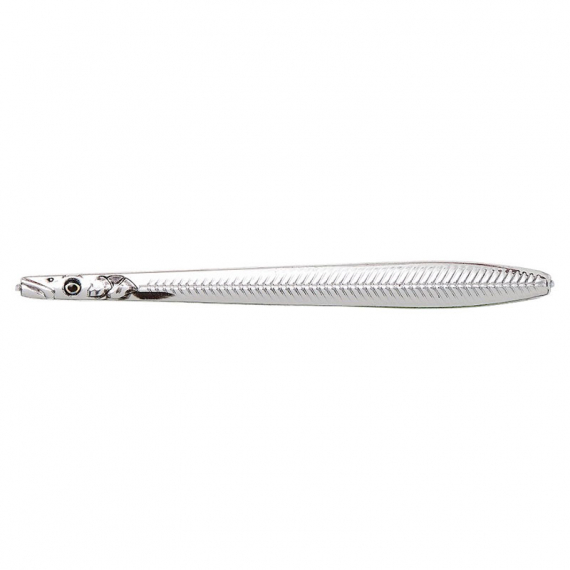 Savage Gear Line Thru Sandeel Nail 10cm 16g - Silver Plating in der Gruppe Köder / Meerforellenköder & Küstenwobbler / Küstenwobbler bei Sportfiskeprylar.se (74168)