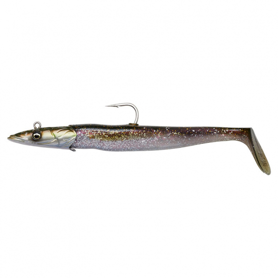 Savage Gear Sandeel V2 23.5cm 175g - Green Silver 2+1 in der Gruppe Köder / Gummiköder / Hecht Gummifische bei Sportfiskeprylar.se (74194)