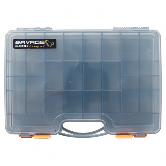 Savage Gear Lurebox 2 Sided Smoke Large 29.5x20.5x6.2cm in der Gruppe Verwahrung / Boxen & Dosen / Köderboxen bei Sportfiskeprylar.se (74223)