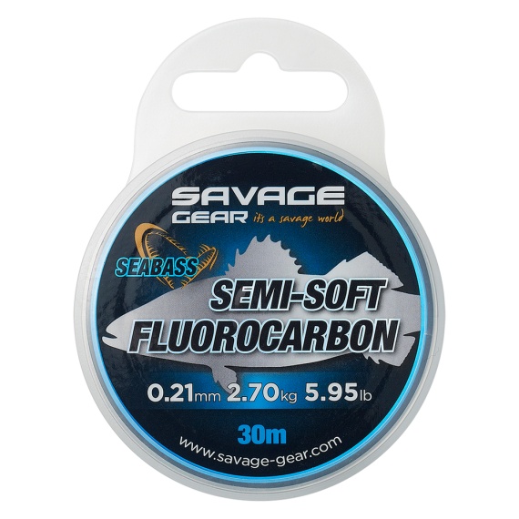 Savage Gear Semi-Soft Fluorocarbon 30m Clear in der Gruppe Haken & Zubehör / Vorfächer & Vorfachmaterial / Vorfachmaterial / Vorfachmaterial Fluorocarbon bei Sportfiskeprylar.se (74484r)