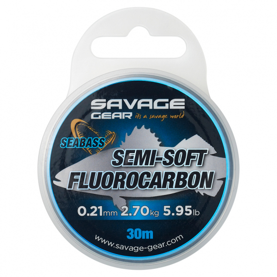 Savage Gear Semi-Soft Fluorocarbon Seabass 30m in der Gruppe Haken & Zubehör / Vorfächer & Vorfachmaterial / Vorfachmaterial / Vorfachmaterial Fluorocarbon bei Sportfiskeprylar.se (74485r)