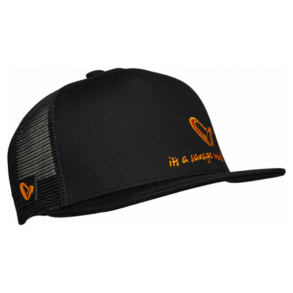 Savage Gear All Black Cap Onesize Black Caviar in der Gruppe Kleidung & Schuhe / Kappen & Kopfbedeckungen / Caps / Trucker-Kappen bei Sportfiskeprylar.se (76692)