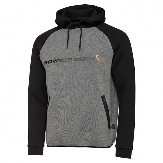 Savage Gear Tec-Foam Hoodie Dark Grey Melange in der Gruppe Kleidung & Schuhe / Kleidung / Pullover / Hoodies bei Sportfiskeprylar.se (76693r)