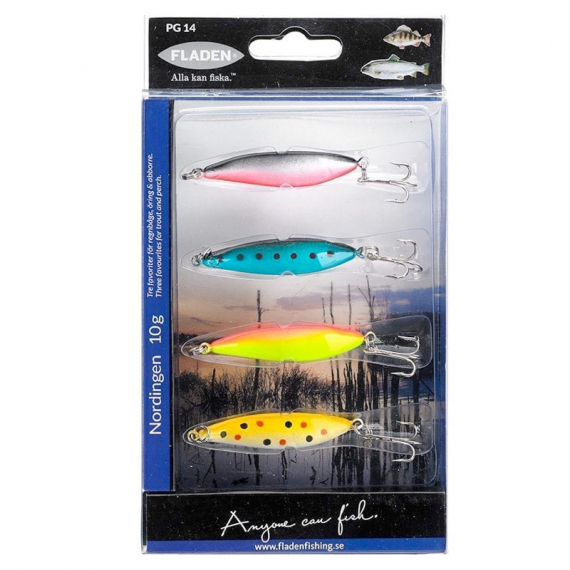 Fladen Nordingen 10g 4pcs in der Gruppe Köder / Köder Sets / Köder Sets Forelle & Putntake bei Sportfiskeprylar.se (7671)