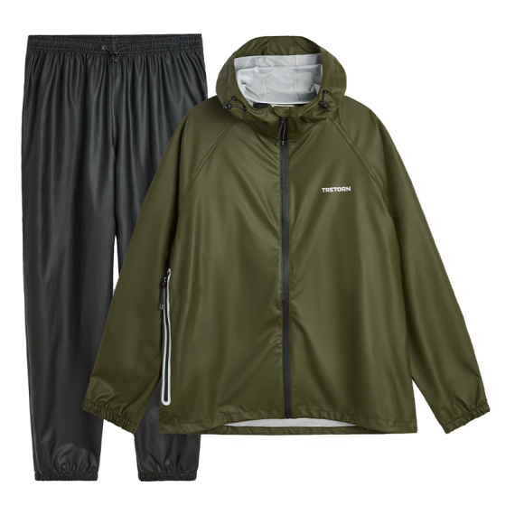 Tretorn Packable Rainbreaker Set, Forest Green in der Gruppe Kleidung & Schuhe / Kleidung / Kleidung Sets & Komplettanzüge bei Sportfiskeprylar.se (800655502Sr)