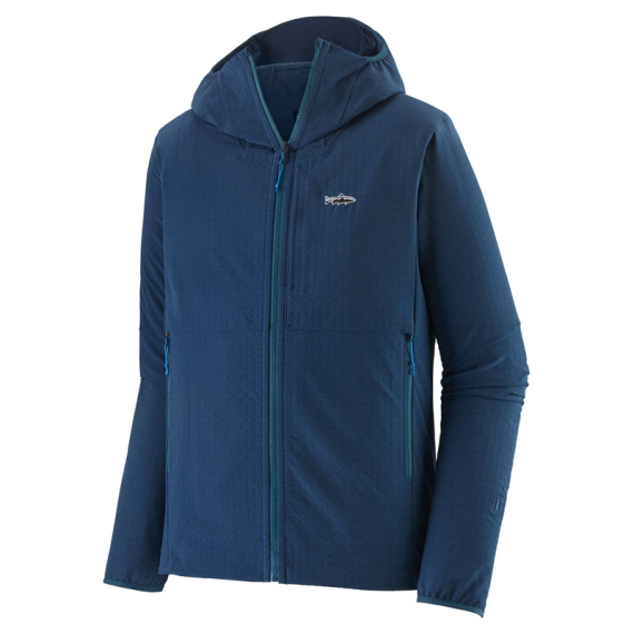 Patagonia M\'s R1 TechFace Fitz Roy Trout Hoody, Tidepool Blue in der Gruppe Kleidung & Schuhe / Kleidung / Jacken / Windstopper bei Sportfiskeprylar.se (81786-TIDB-Sr)