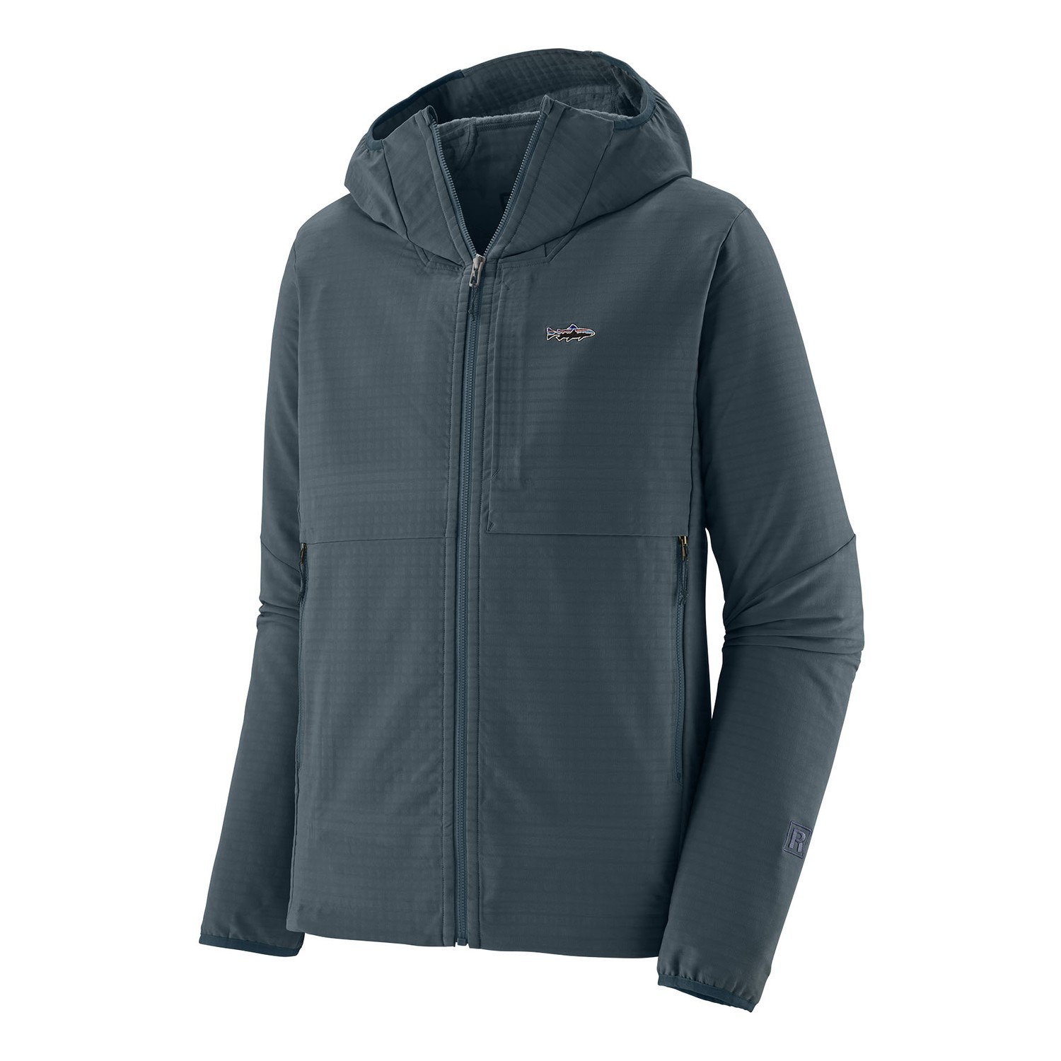 Patagonia M\'s R1 TechFace Fitz Roy Trout Hoody SMTB in der Gruppe Kleidung & Schuhe / Kleidung / Jacken / Windstopper bei Sportfiskeprylar.se (81787-SMTB-XXLr)