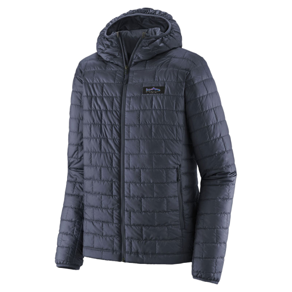 Patagonia M\'s Nano Puff Fitz Roy Trout Hoody Smolder Blue in der Gruppe Kleidung & Schuhe / Kleidung / Jacken / Daunen & Synthetikfutterjacken bei Sportfiskeprylar.se (84455-SMDBr)