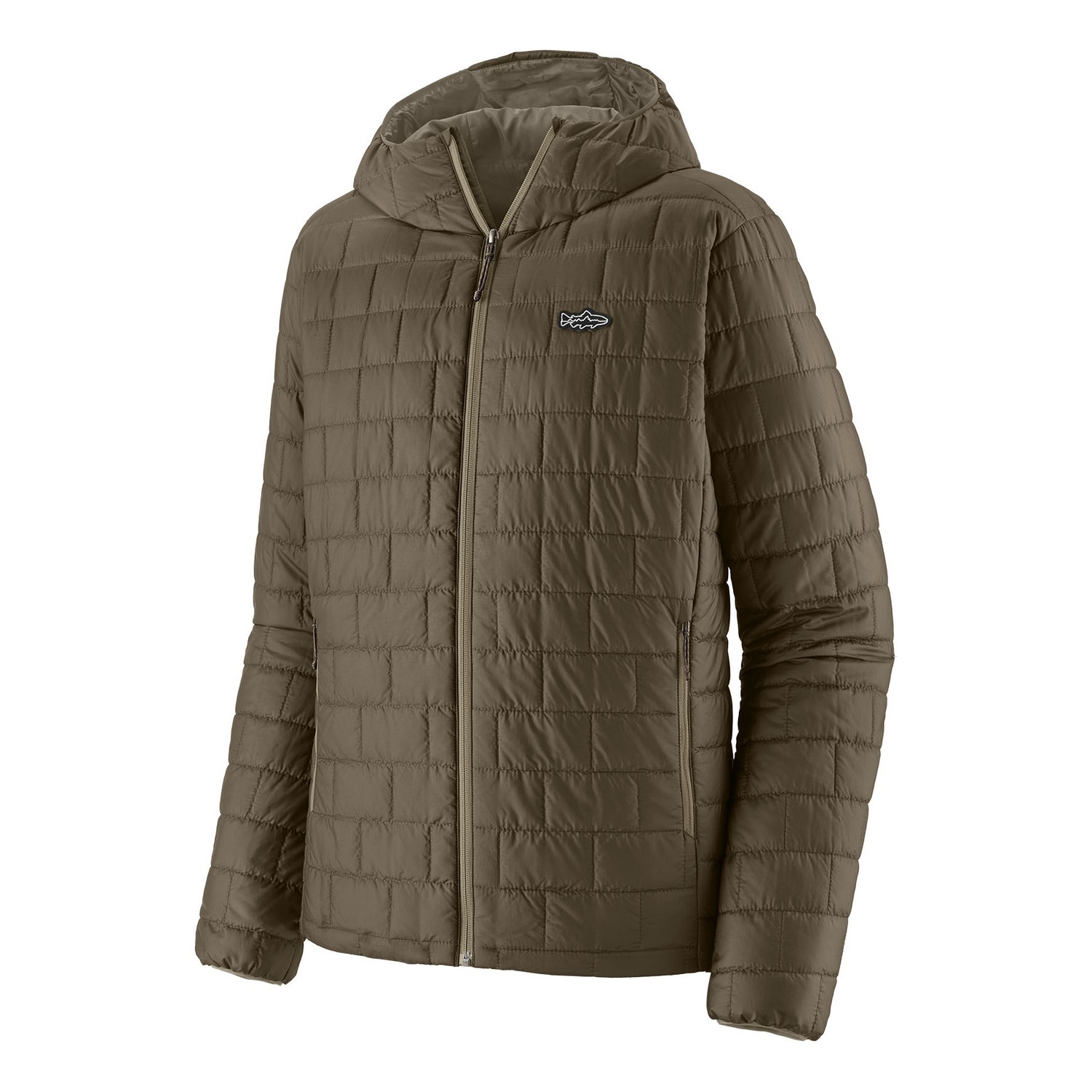 Patagonia M\'s Nano Puff Fitz Roy Trout Hoody BSNG in der Gruppe Kleidung & Schuhe / Kleidung / Jacken / Daunen & Synthetikfutterjacken bei Sportfiskeprylar.se (84456-BSNG-XXLr)