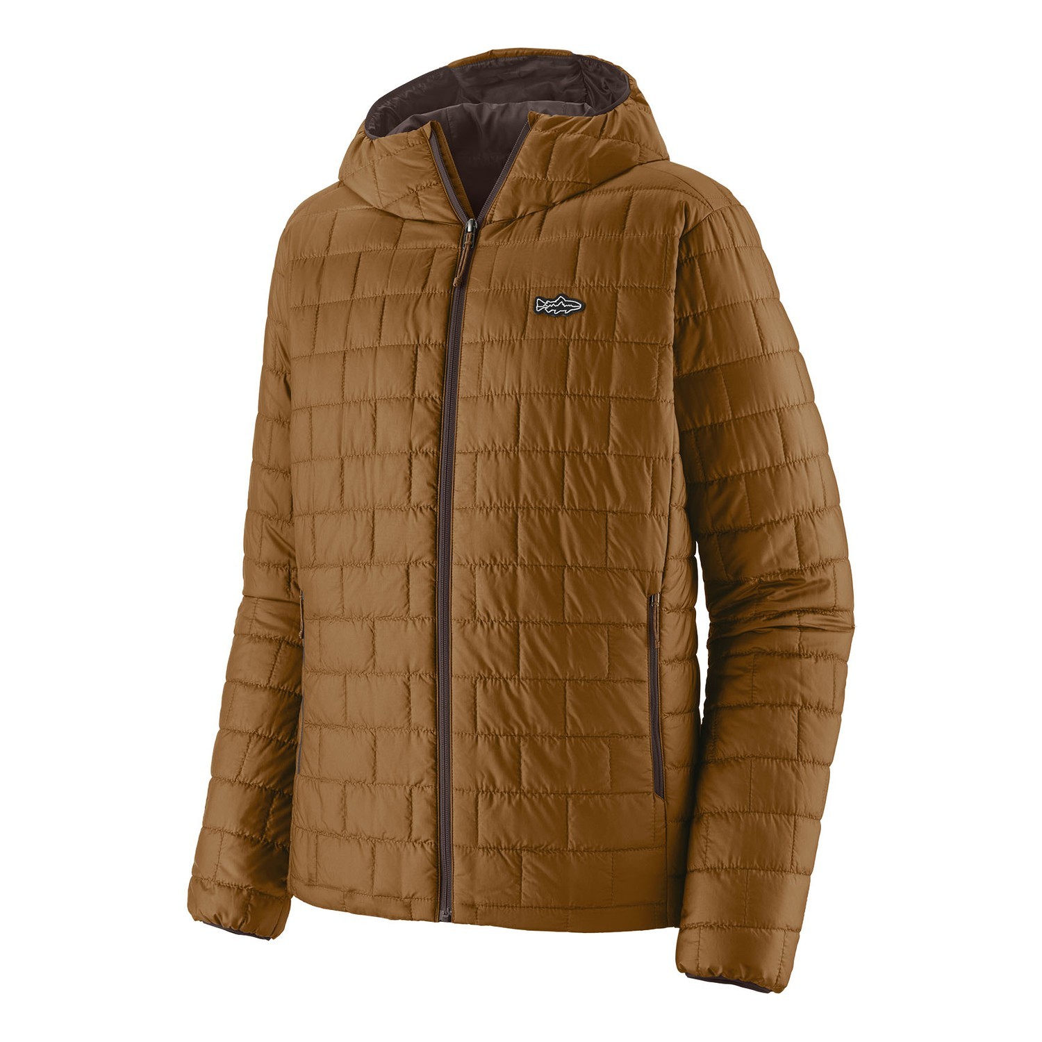 Patagonia M\'s Nano Puff Fitz Roy Trout Hoody WLFB in der Gruppe Kleidung & Schuhe / Kleidung / Jacken / Daunen & Synthetikfutterjacken bei Sportfiskeprylar.se (84456-WLFB-XXLr)