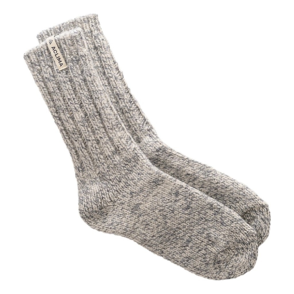 Aclima Norwegian Wool Socks Grey / White in der Gruppe Kleidung & Schuhe / Kleidung / Baselayer & Unterwäsche / Socken bei Sportfiskeprylar.se (90-107363r)