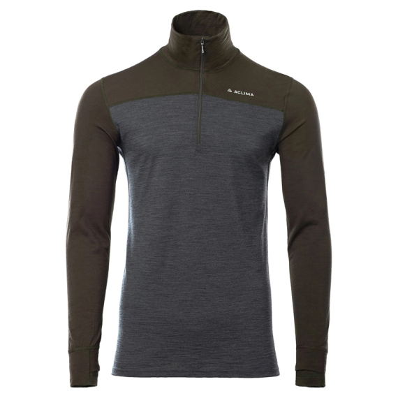 Aclima LightWool 180 Polo w/zip M\'s Tarmac/Marengo in der Gruppe Kleidung & Schuhe / Kleidung / Schichten & Unterwäsche / Baselayer-Oberteile bei Sportfiskeprylar.se (90-109696r)