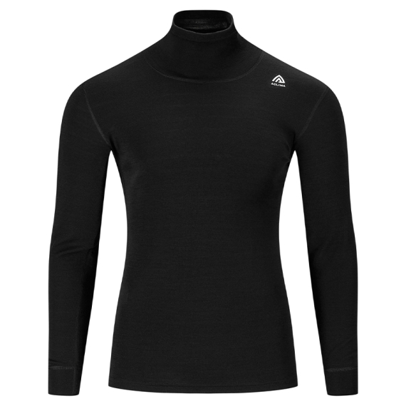 Aclima WarmWool Roll Neck M\'s Jet Black in der Gruppe Kleidung & Schuhe / Kleidung / Schichten & Unterwäsche / Baselayer-Oberteile bei Sportfiskeprylar.se (90-110979r)