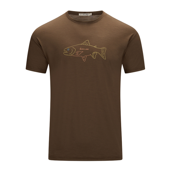 Aclima LightWool 140 Classic Tee Salmon M\'s Dark Earth in der Gruppe Kleidung & Schuhe / Kleidung / T-shirts bei Sportfiskeprylar.se (90-111546r)