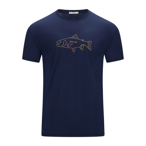 Aclima LightWool 140 Classic Tee Salmon M\'s Navy Blazer in der Gruppe Kleidung & Schuhe / Kleidung / T-shirts bei Sportfiskeprylar.se (90-111560r)