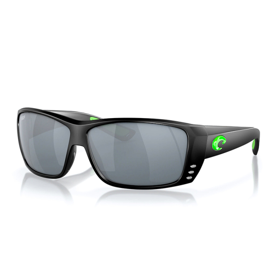 Costa Cat Cay 200 Matte Black/Electric Green Gray Silver Mirror 58 in der Gruppe Kleidung & Schuhe / Sonnenbrillen / Polarisierte Sonnenbrillen bei Sportfiskeprylar.se (90240861)