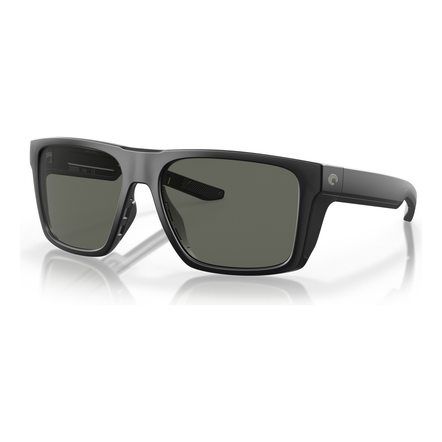 Costa Lido-Matte Black-Gray 580G in der Gruppe Kleidung & Schuhe / Sonnenbrillen / Polarisierte Sonnenbrillen bei Sportfiskeprylar.se (91040457)
