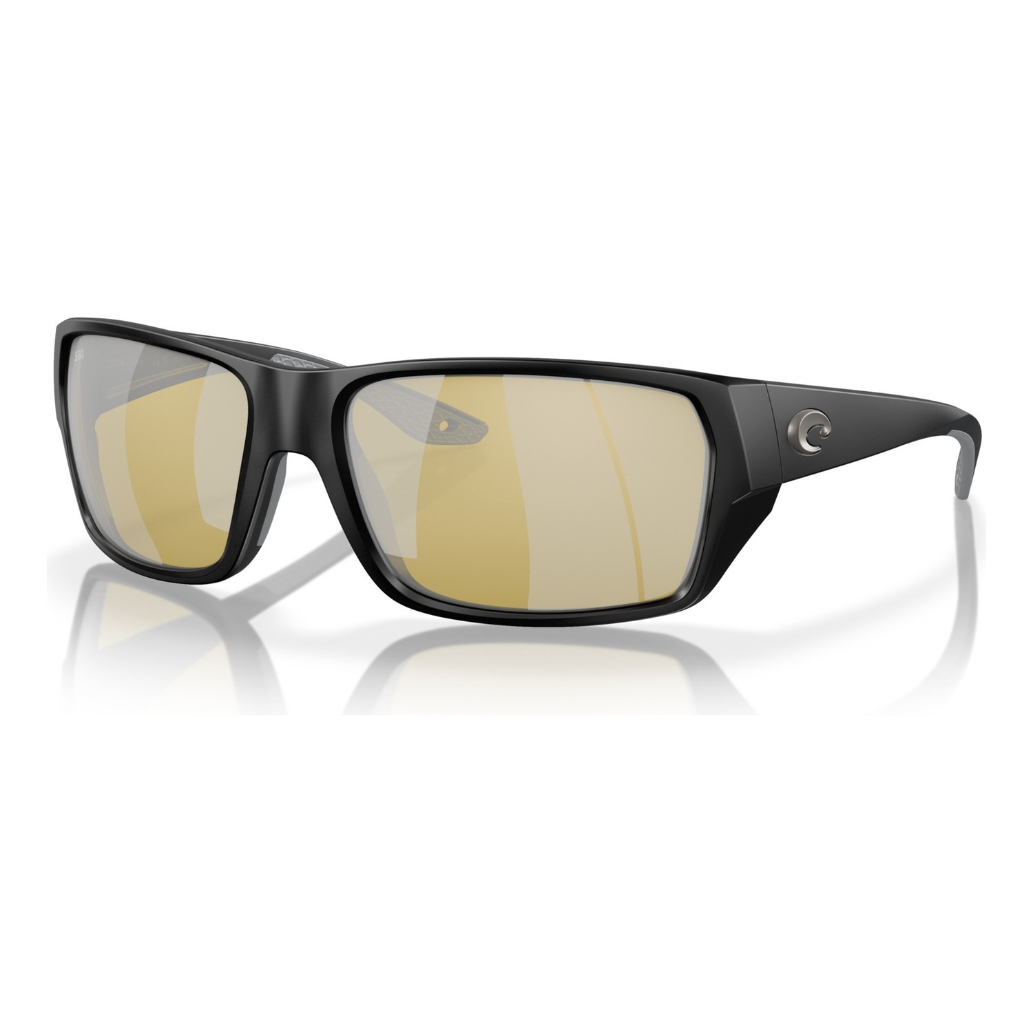 Costa Tailfin-Matte Black-Sunrise Silver Mirror 580G in der Gruppe Kleidung & Schuhe / Sonnenbrillen / Polarisierte Sonnenbrillen bei Sportfiskeprylar.se (91130560)