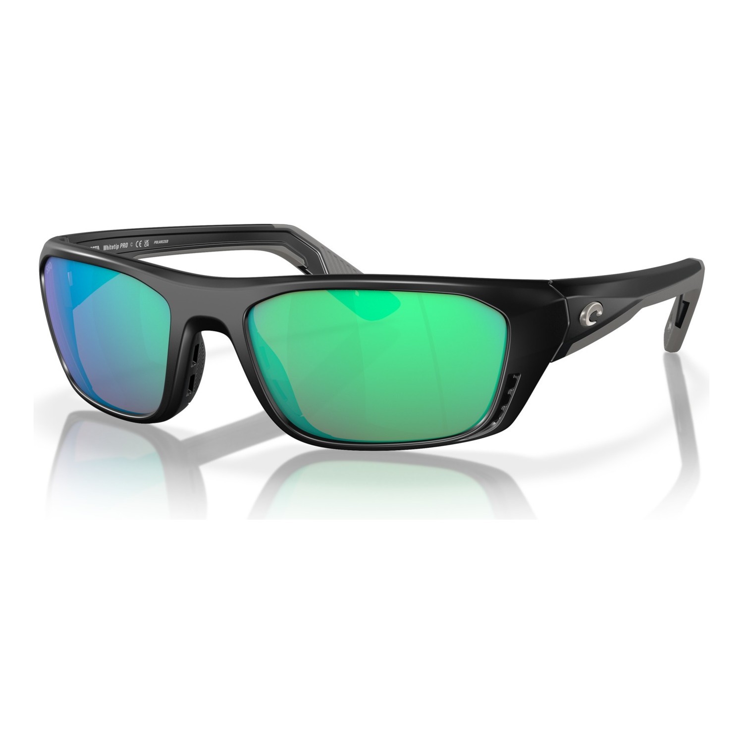 Costa Whitetip Pro-Matte Black-Green Mirror 580G in der Gruppe Kleidung & Schuhe / Sonnenbrillen / Polarisierte Sonnenbrillen bei Sportfiskeprylar.se (91150257)