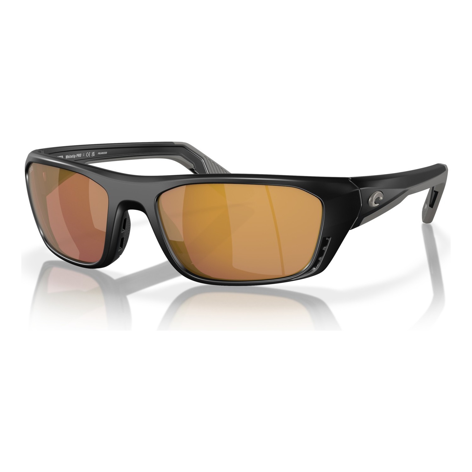 Costa Whitetip Pro-Matte Black-Gold Mirror 580G in der Gruppe Kleidung & Schuhe / Sonnenbrillen / Polarisierte Sonnenbrillen bei Sportfiskeprylar.se (91150657)