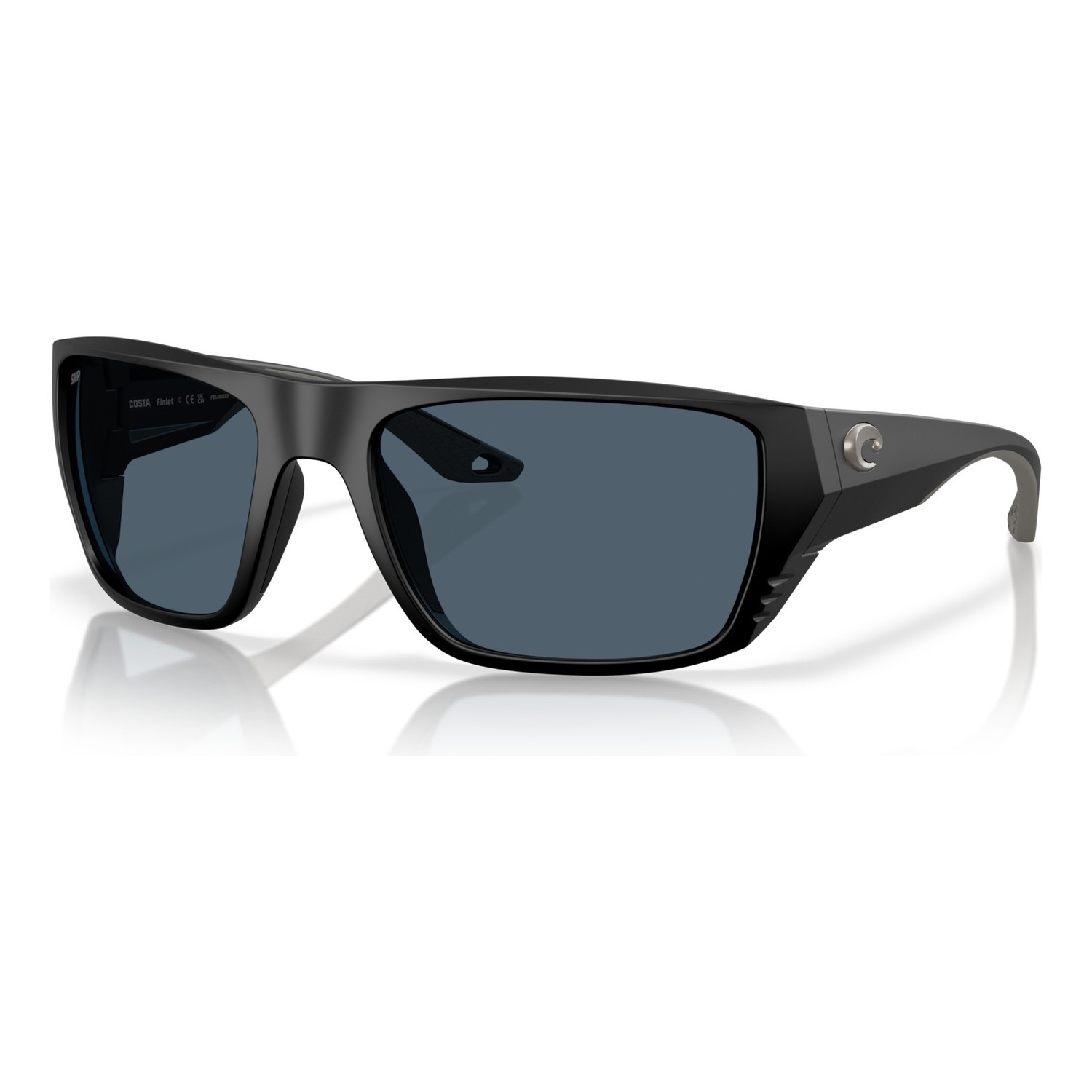 Costa Finlet - Matte Black - Gray 580P in der Gruppe Kleidung & Schuhe / Sonnenbrillen / Polarisierte Sonnenbrillen bei Sportfiskeprylar.se (91180559)