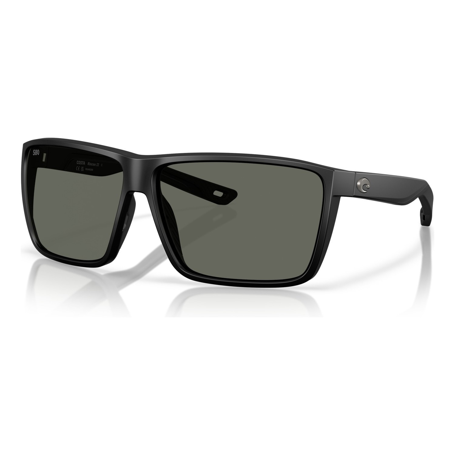 Costa Rincon II - Matte Black - Gray 580G in der Gruppe Kleidung & Schuhe / Sonnenbrillen / Polarisierte Sonnenbrillen bei Sportfiskeprylar.se (91210164)