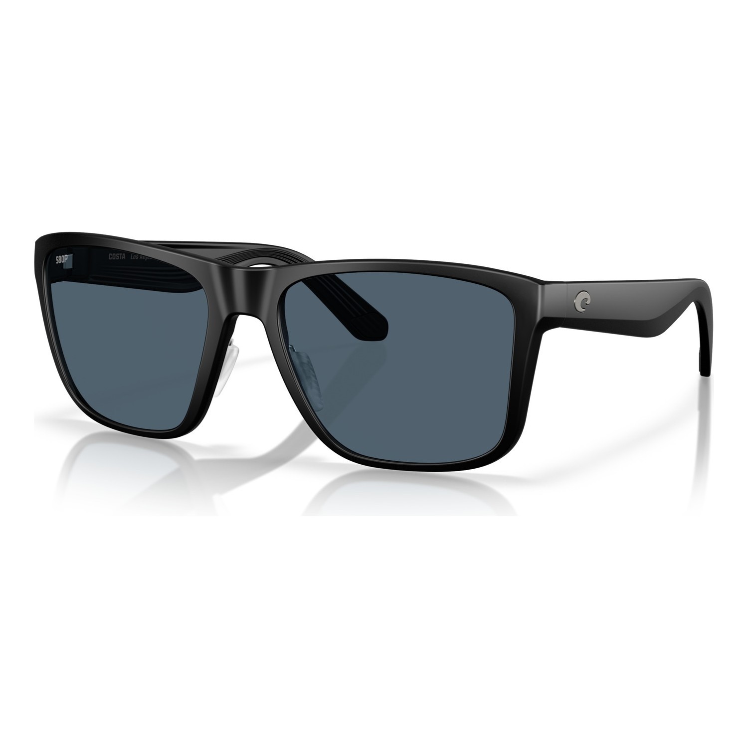 Costa Los Alijos - Matte Black - Gray 580P in der Gruppe Kleidung & Schuhe / Sonnenbrillen / Polarisierte Sonnenbrillen bei Sportfiskeprylar.se (91260459)