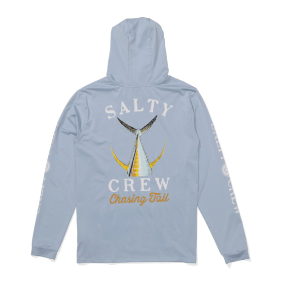 Salty Crew Tailed Hood Sunshirt Blue Fog in der Gruppe Kleidung & Schuhe / UV-Bekleidung bei Sportfiskeprylar.se (9334966016166r)