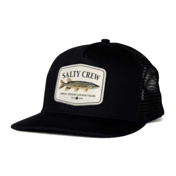 Salty Crew Euro Pike Trucker Black in der Gruppe Kleidung & Schuhe / Kappen & Kopfbedeckungen / Caps bei Sportfiskeprylar.se (9334966200015)