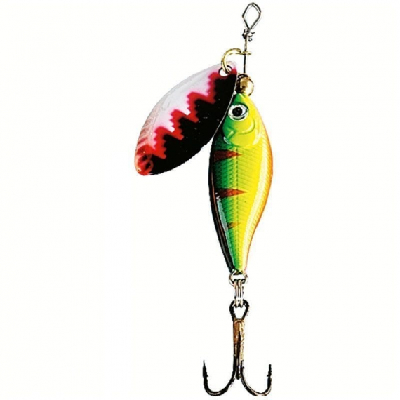 Fladen Loket 12g - Green Body White/Red/Black Spoon in der Gruppe Köder / Spinner bei Sportfiskeprylar.se (961-277)