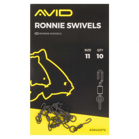 Avid Ronnie Swivels (10pcs) in der Gruppe Haken & Zubehör / Wirbel / Einfachwirbel bei Sportfiskeprylar.se (A0640075)