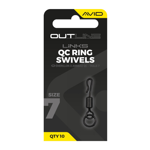 Avid Outline QC Ring Swivel - Size 7 in der Gruppe Haken & Zubehör / Rig Zubehör / Andere Rig-Zubehör bei Sportfiskeprylar.se (A0640140)