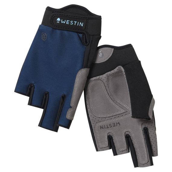 Westin Drip UPF Half Finger Glove Petrol Blue in der Gruppe Kleidung & Schuhe / Kleidung / Handschuhe bei Sportfiskeprylar.se (A169-841-Lr)
