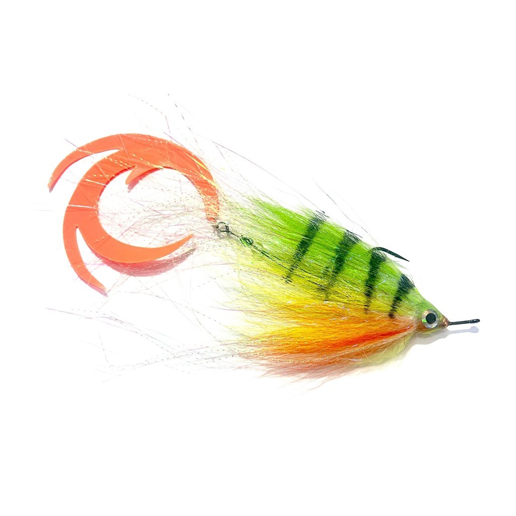 Vision Pike - Jig Dragontail Firetiger fly #4/0 in der Gruppe Köder / Fliegen / Hechtfliegen bei Sportfiskeprylar.se (A276900053-40)