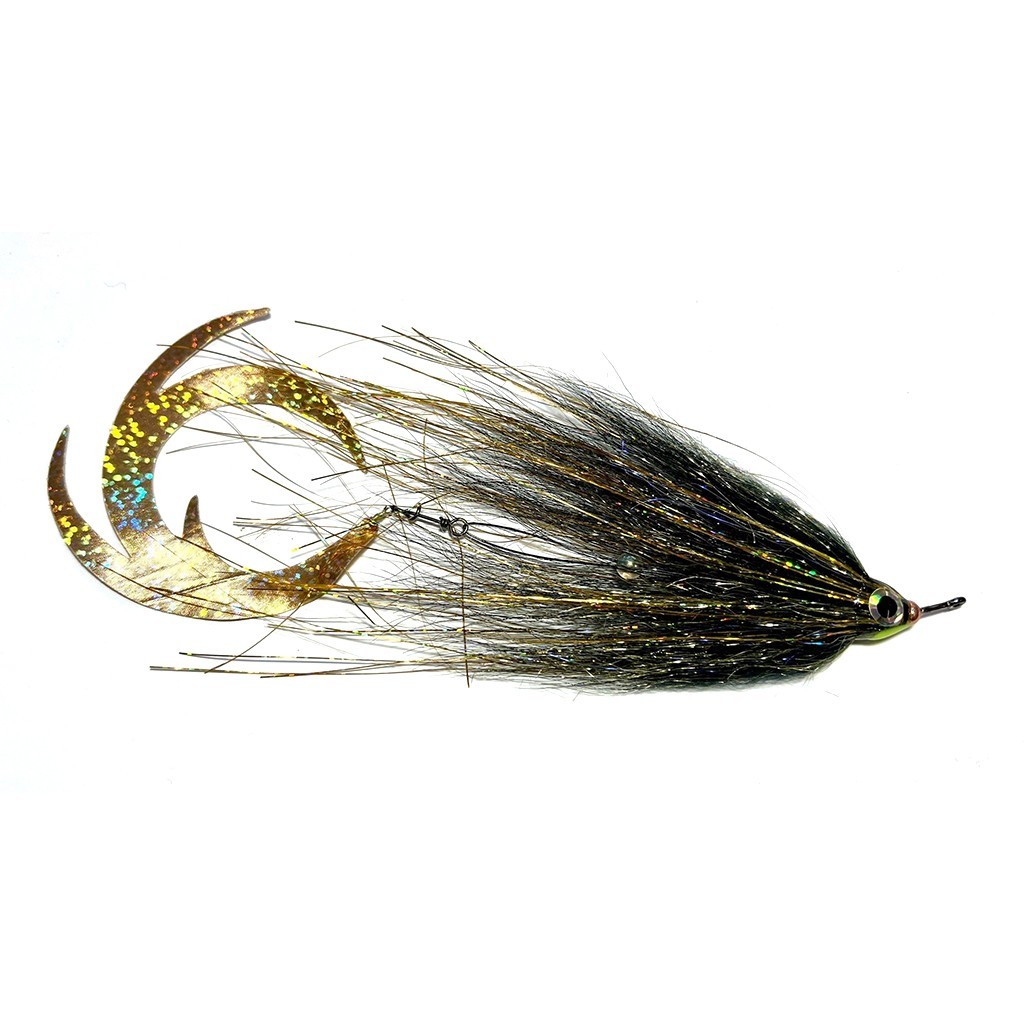 Vision Pike - Jig Dragontail Black & Gold fly #4/0 in der Gruppe Köder / Fliegen / Hechtfliegen bei Sportfiskeprylar.se (A276900054-40)
