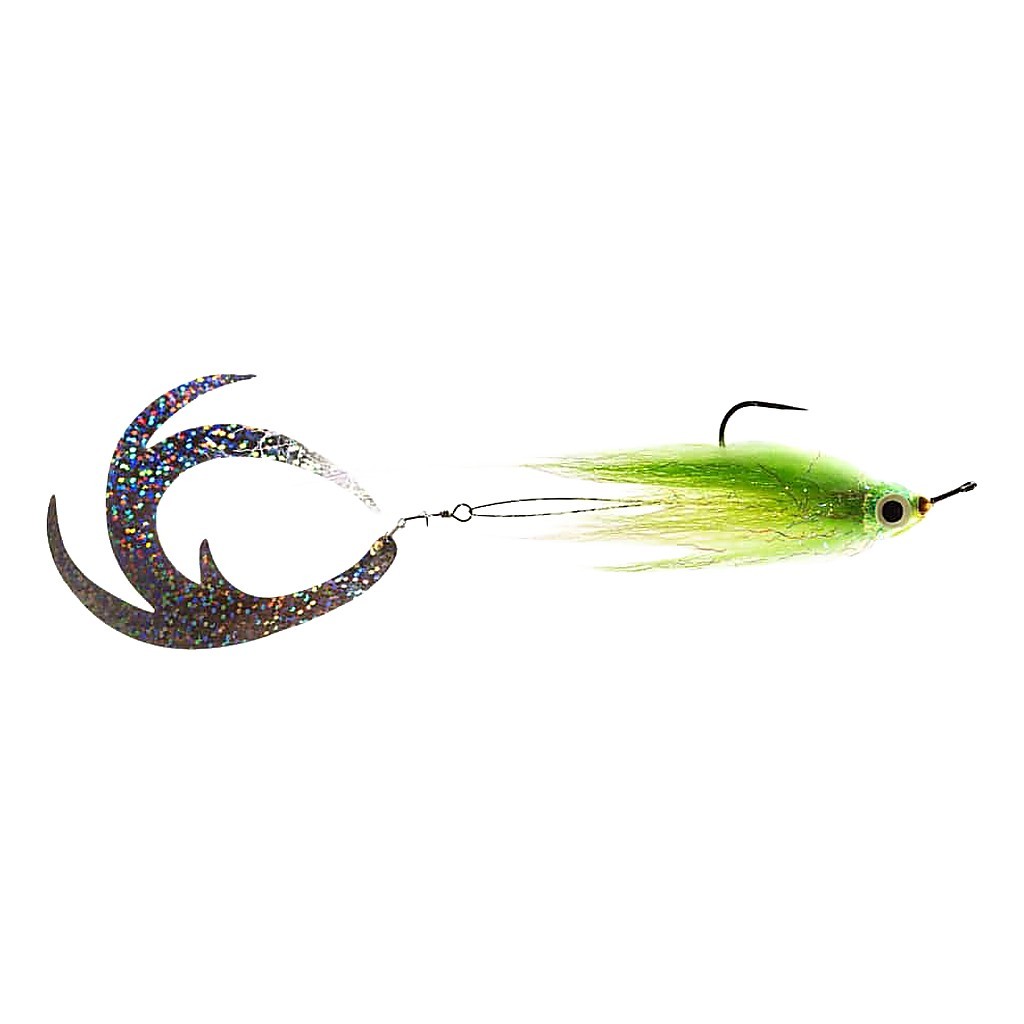 Vision Pike - Jig Dragontail Fl Yellow/Chartreuse fly #4/0 in der Gruppe Köder / Fliegen / Hechtfliegen bei Sportfiskeprylar.se (A276900232-40)