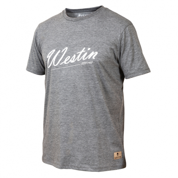 Westin Old School T-Shirt Grey Melange in der Gruppe Kleidung & Schuhe / Kleidung / T-shirts bei Sportfiskeprylar.se (A68-503-Sr)