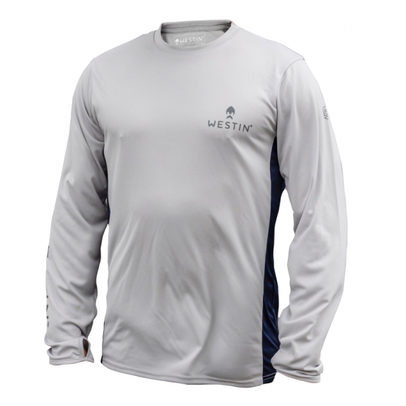 Westin Pro UPF Long Sleeve Grey/Navy Blue in der Gruppe Kleidung & Schuhe / Kleidung / Pullover / Langärmlige T-Shirts bei Sportfiskeprylar.se (A70-505-Sr)