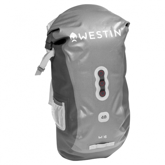Westin W6 Roll-Top Backpack Silver/Grey 40L in der Gruppe Verwahrung / Rucksäcke bei Sportfiskeprylar.se (A81-595-40)