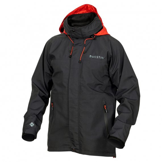 Westin W6 Rain Jacket Steel Black in der Gruppe Kleidung & Schuhe / Kleidung / Jacken / Regenmäntel bei Sportfiskeprylar.se (A86-554r)