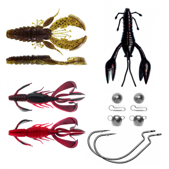 Kräftjigg Bundle - Abborre in der Gruppe Köder / Gummiköder / Krebse & Creaturebaits / Krebsköder bei Sportfiskeprylar.se (ABBORRKIT3)