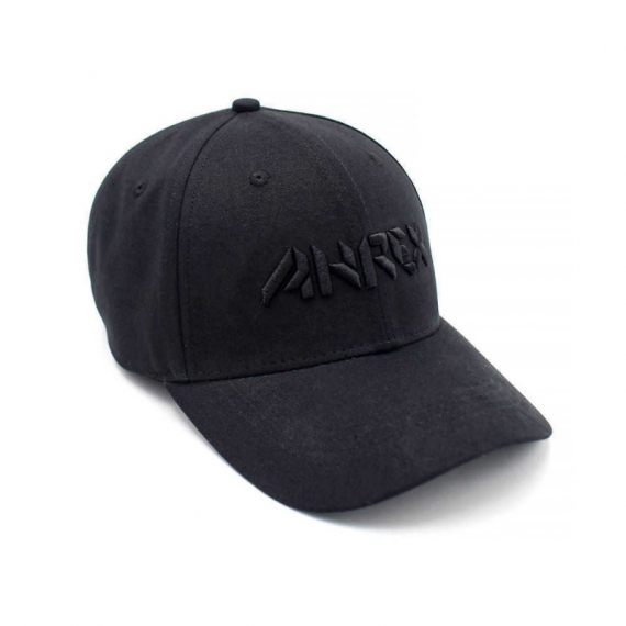 Ahrex Bold Script Cap - Black on Black in der Gruppe Kleidung & Schuhe / Kappen & Kopfbedeckungen / Caps / Dad Caps bei Sportfiskeprylar.se (ACA201)